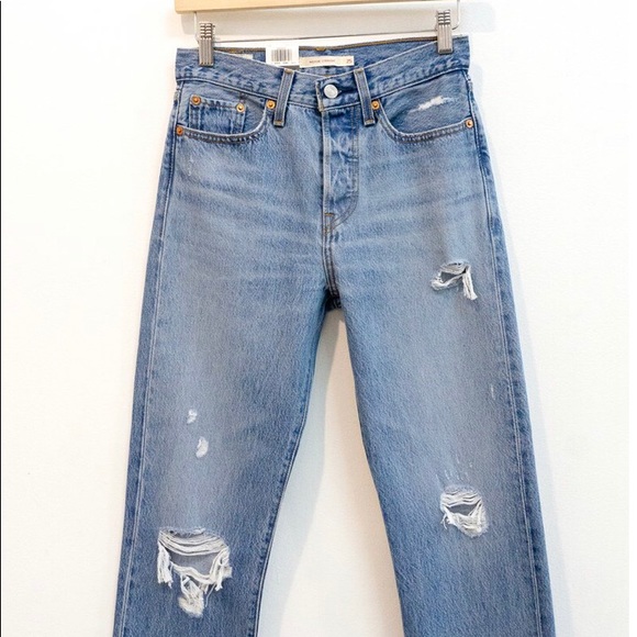 Levi’s Wedgie Straight High Waisted Jeans Cropped - Picture 4 of 8